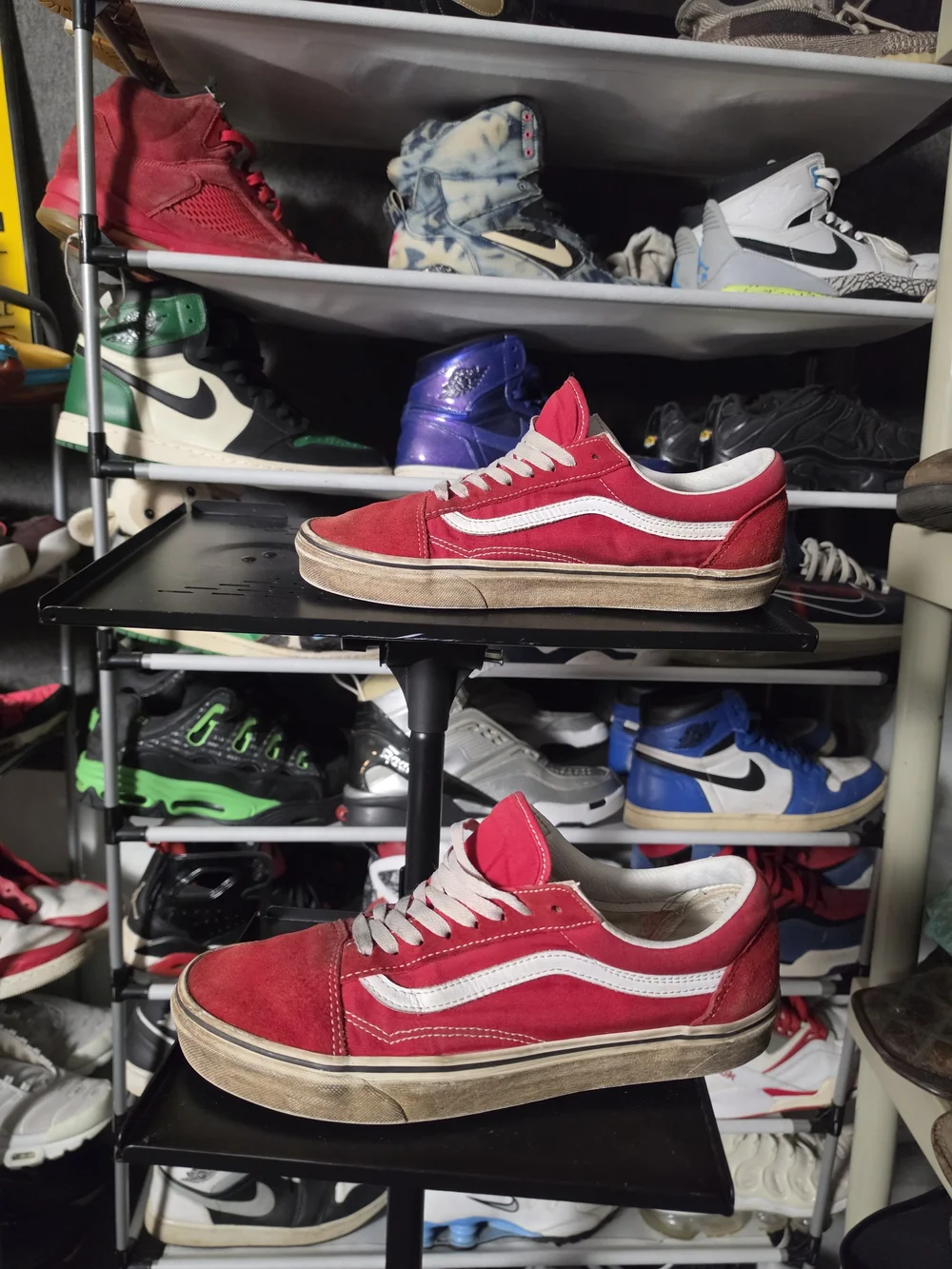 🔥 Red Vans Men Size 10 Old Skool Suede Sneakers